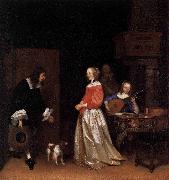 Gerard ter Borch the Younger The Suitors Visit oil painting on canvas